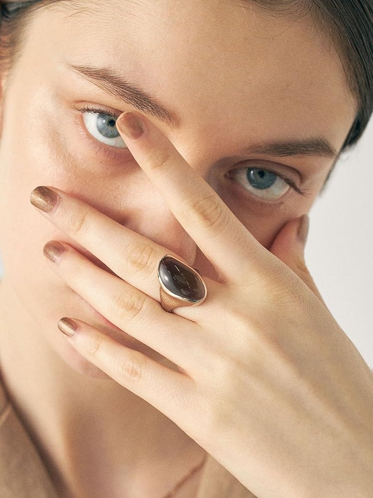 Amazon | (エテ) ete [リキッドロウ] スモーキークォーツ リング