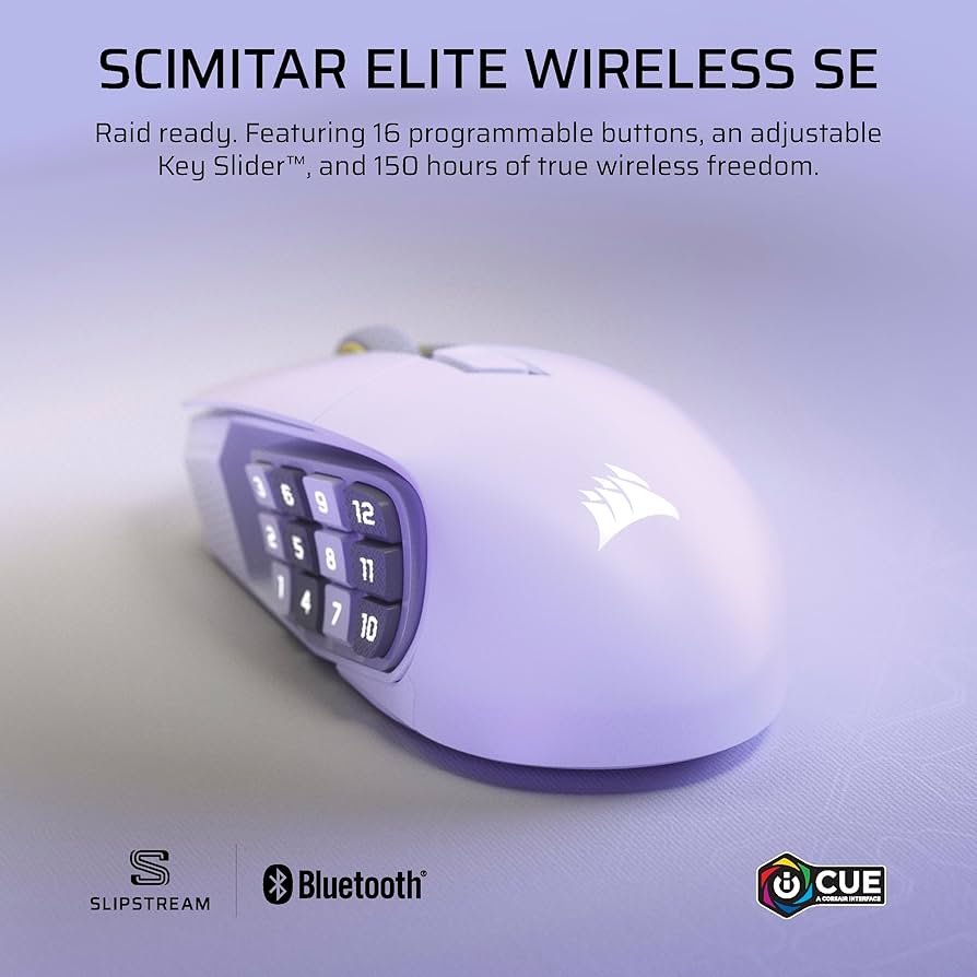 Amazon.com: Corsair Scimitar Elite Wireless SE MMO PC Gaming Mouse