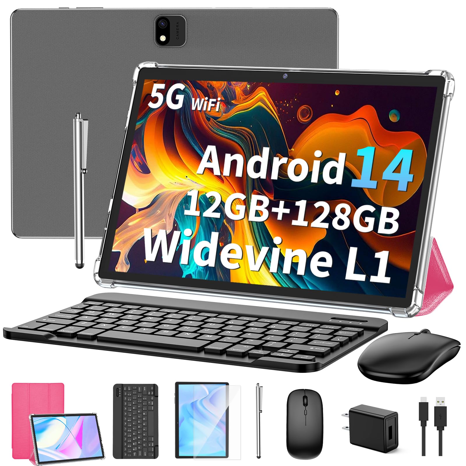 Amazon.co.jp: JJGJ Android 14 タブレット キーボード付き 12GB RAM