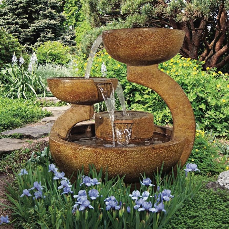 Amazon.com: Henri Studio 4033F2RL Zen 3-Bowl Fountain, One Size