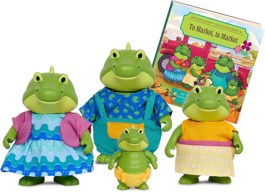 Amazon.com: Li'l Woodzeez – Bogglesby Alligator Family – Set of 4