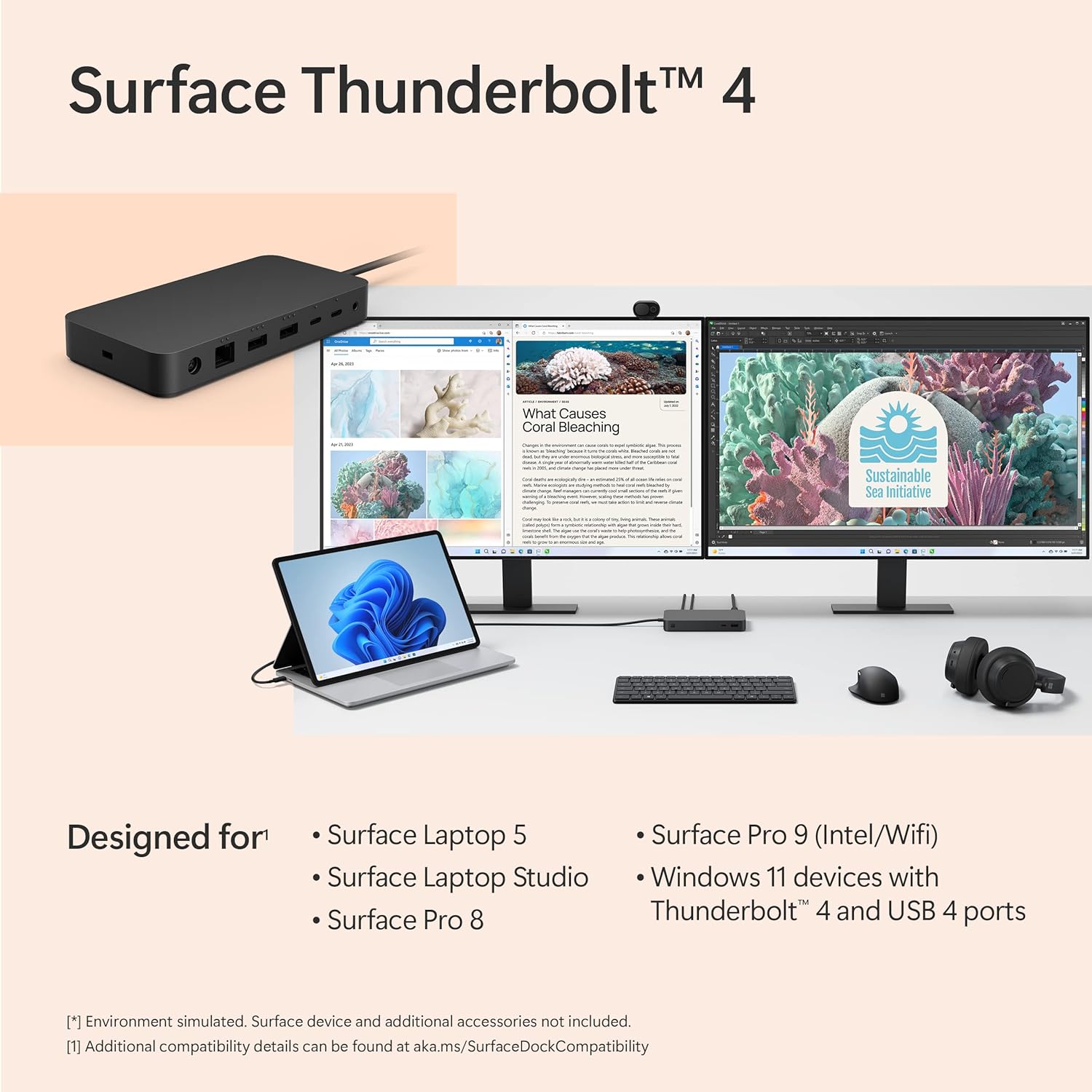 Microsoft - Brandclub - Microsoft Surface Thunderbolt 4 Docking