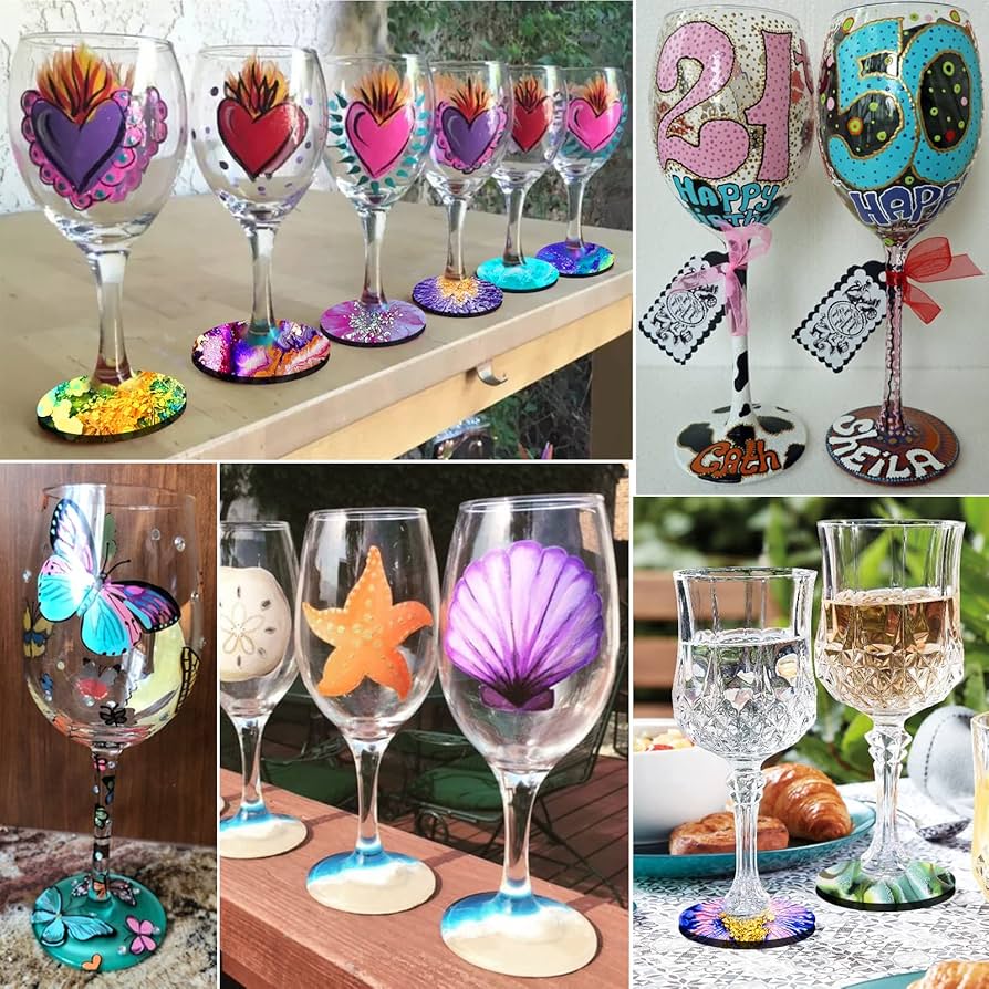 Amazon｜BABORUI ワイングラス用樹脂コースター型 4個 ラウンドワイン