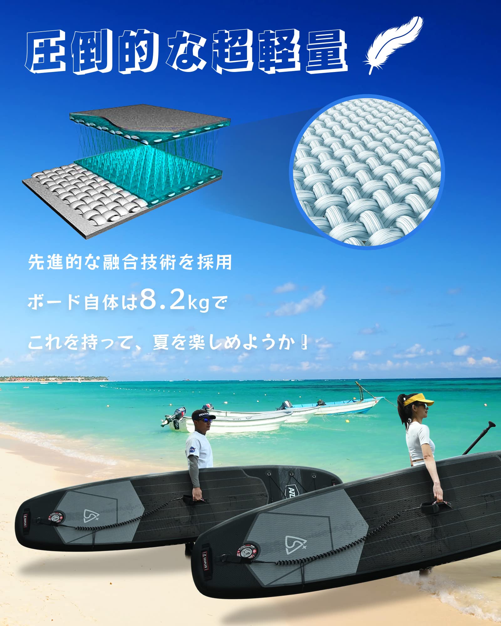 Amazon | SEAPLUS SUPインフレータブル スタンドアップパドルボード