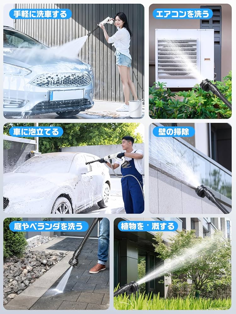 Amazon | 高圧洗浄機 コードレス 充電式【2025新登場強化版