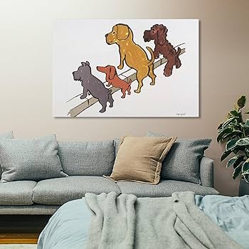 Amazon.co.jp: レイモン・サヴィニャック 4匹の犬 アートポスター