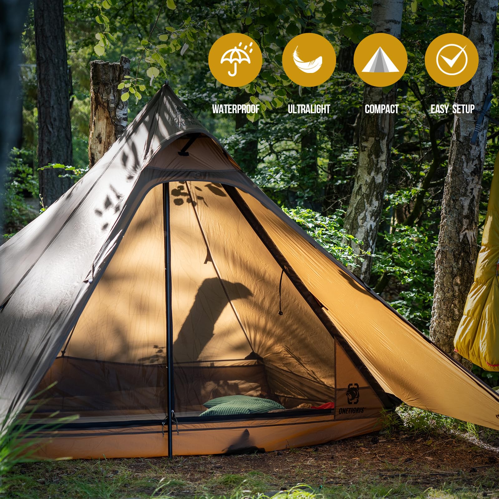 Amazon.co.jp: OneTigris テトラ 超軽量テント Tipi 1~2人用