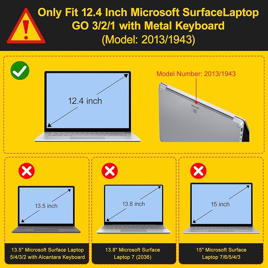 Amazon.com: Lepeoac Compatible with 12.4 inch Microsoft Surface