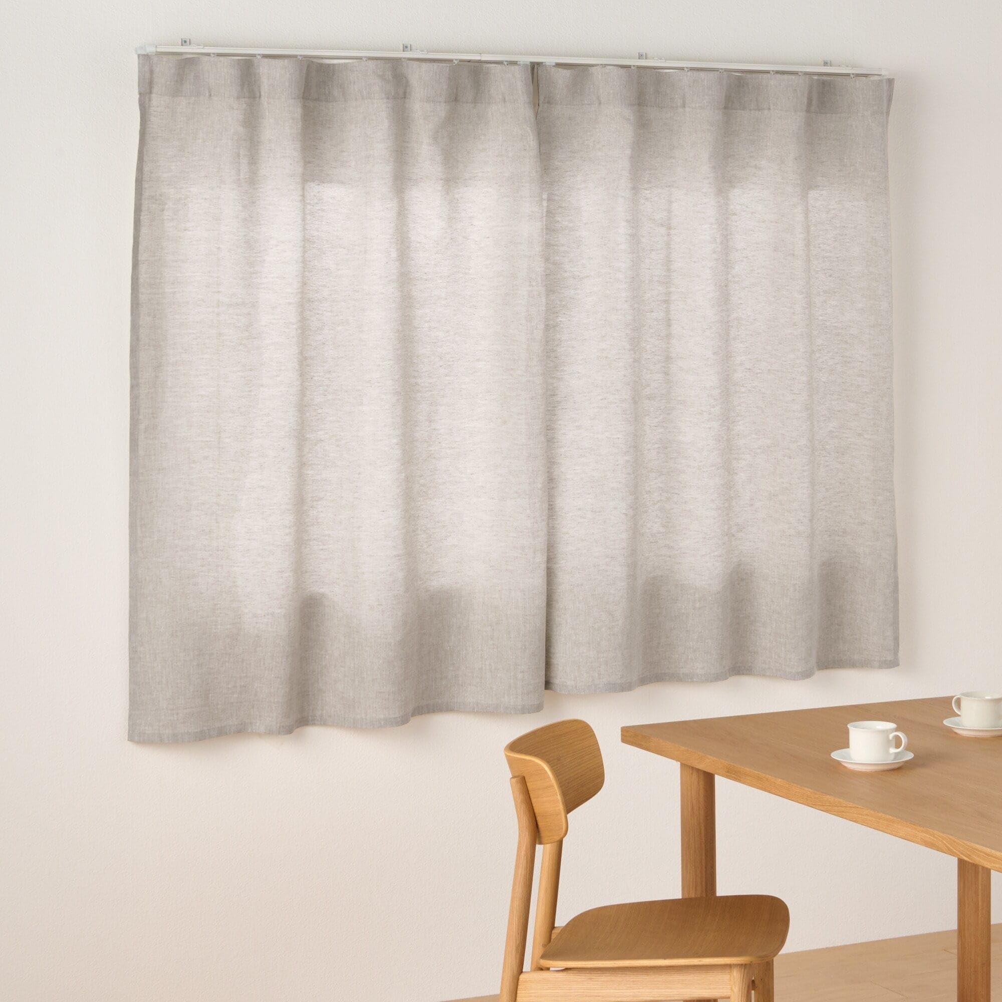 Amazon｜無印良品 麻平織ノンプリーツカーテン ・幅100×丈