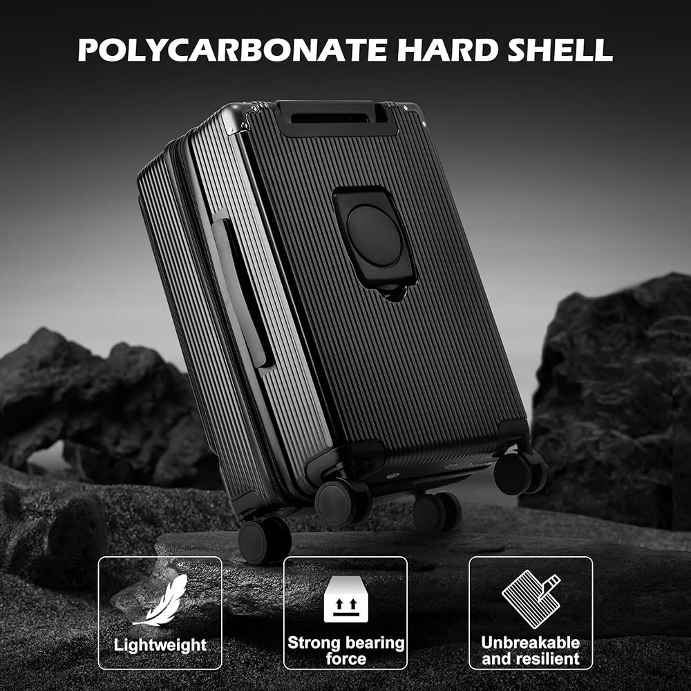 Amazon.com | BISON DENIM PC Hardside Expandable Carry On Luggage