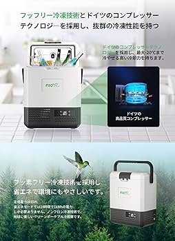Amazon.co.jp: F40C4TMP ポータブル冷蔵庫 車載冷蔵庫 8L バッテリー1