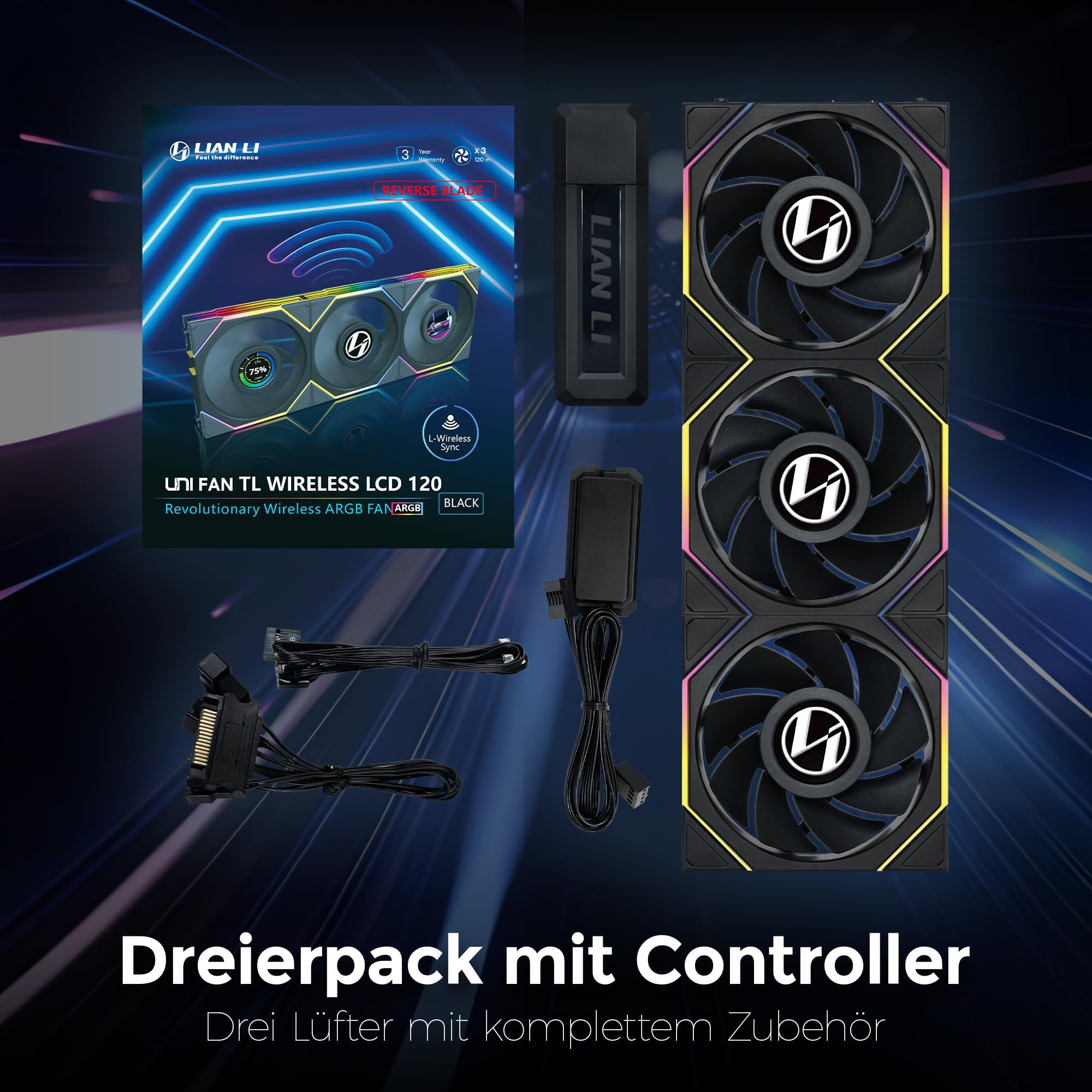 Amazon.co.jp: LIANLI 120mm ARGBケースファン リバースモデル UNI FAN