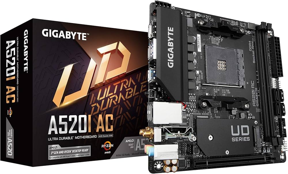 Amazon | GIGABYTE A520I AC マザーボード MiniITX [AMD A520チップ