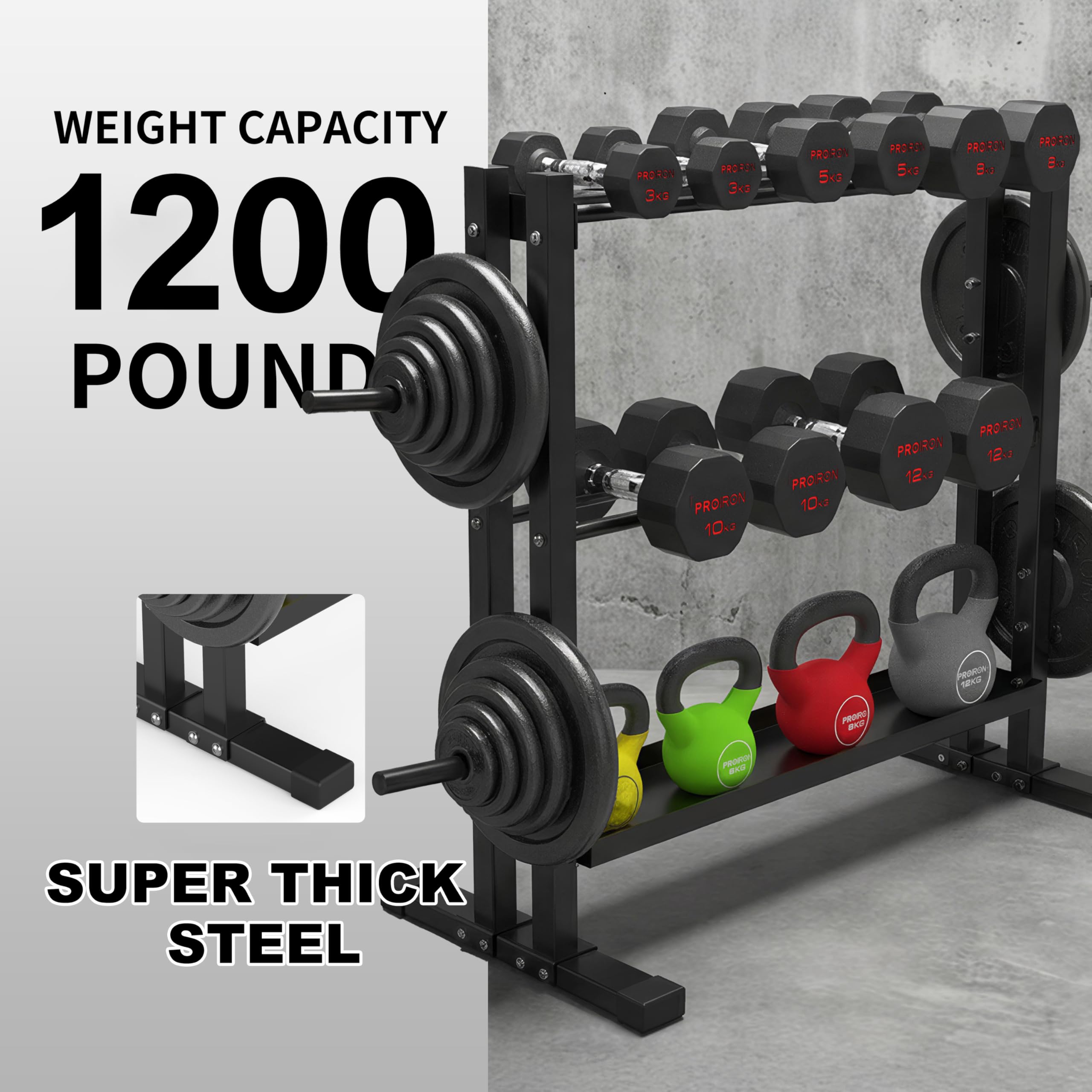 Amazon | PROIRON ケトルベルダンベルラック | PROIRON | ダンベル・アレー