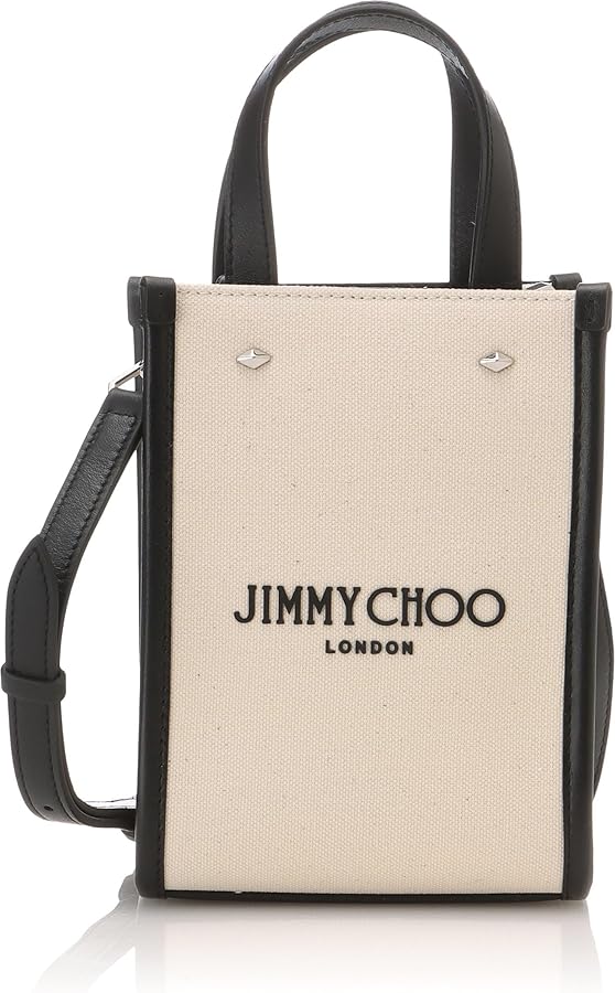 Jimmy Choo Casual, Natural/Black/Silver: Handbags: Amazon.com