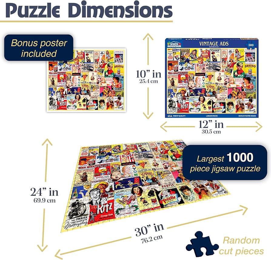 Amazon | White Mountain 500ピース ジグソーパズル 面白い レトロ