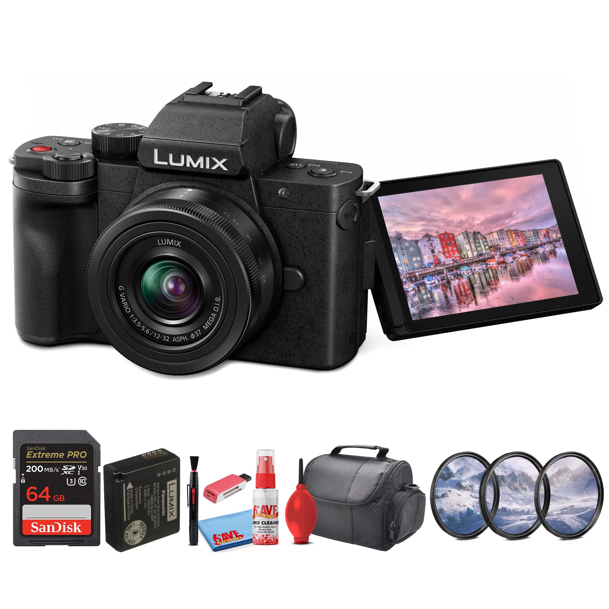 Amazon.com: Panasonic Lumix G100 4K Mirrorless Camera with 12-32mm