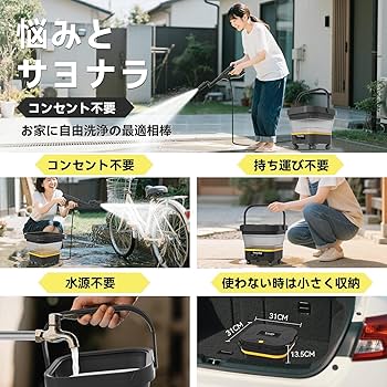 Amazon | 【折りたたみ式で業界最高8MPa・2026年新登場】 高圧洗浄機