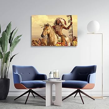 Amazon.co.jp: Pavaieics ネイティブアメリカンの絵ウォールデコ