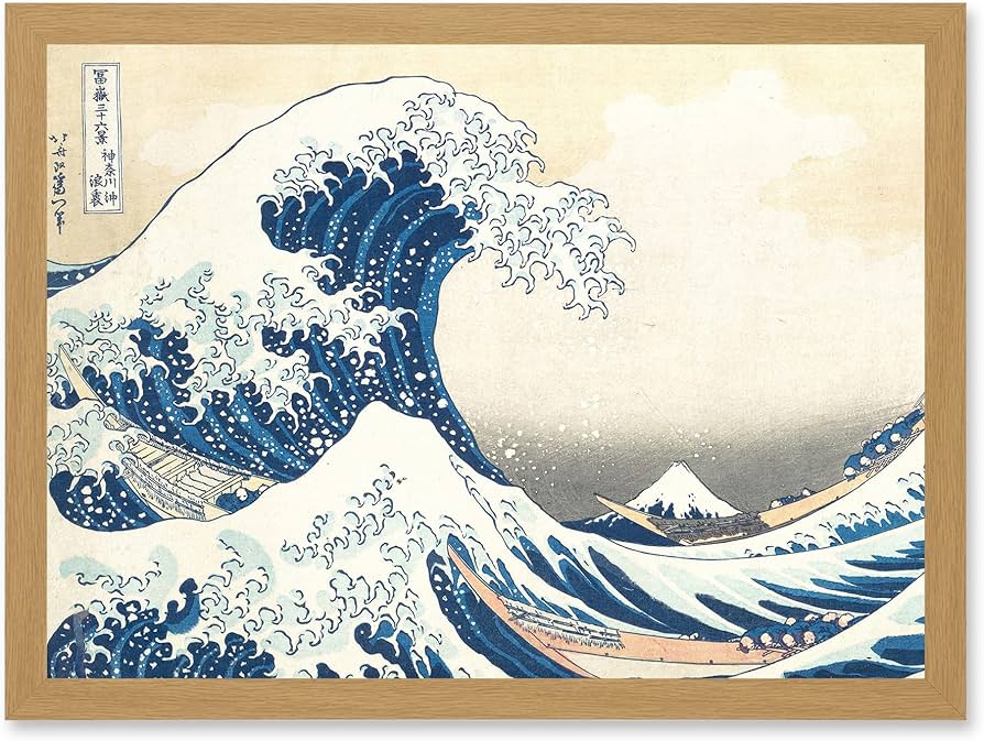 Amazon.co.jp: Hokusai Great Wave Off Kanagawa Mount Fuji Japan