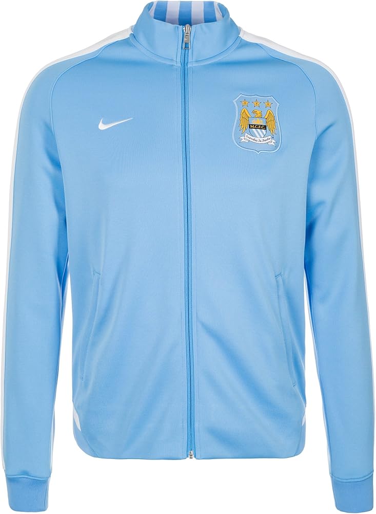 Amazon.com: Nike 2015/16 Mens Manchester City N98 Jacket Sky Blue