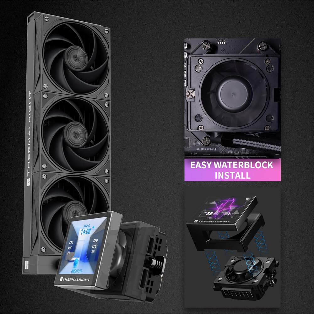 Amazon.com: Thermalright Stream Vision 360 Black-360mm AIO CPU