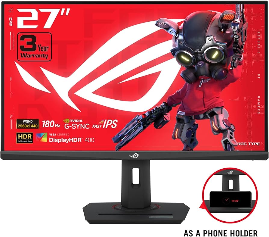 Amazon.com: ASUS ROG Strix 27” QHD (2560x1440) HDR400 USB-C Gaming
