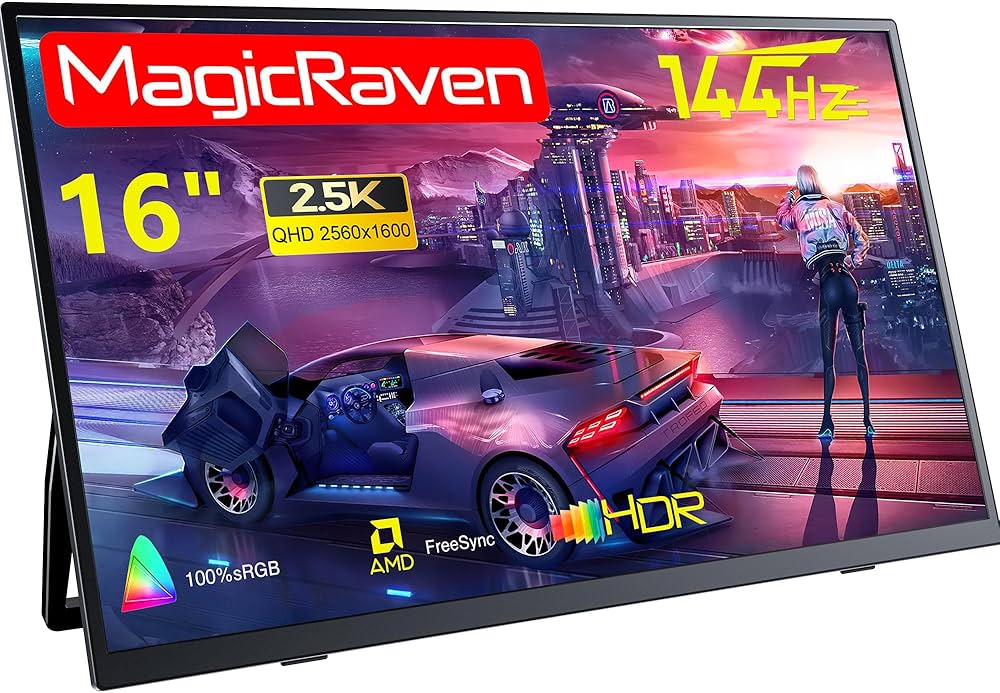 Amazon.co.jp: MAGICRAVEN/KEEPTIME モバイルモニター 2.5K 144Hz 16