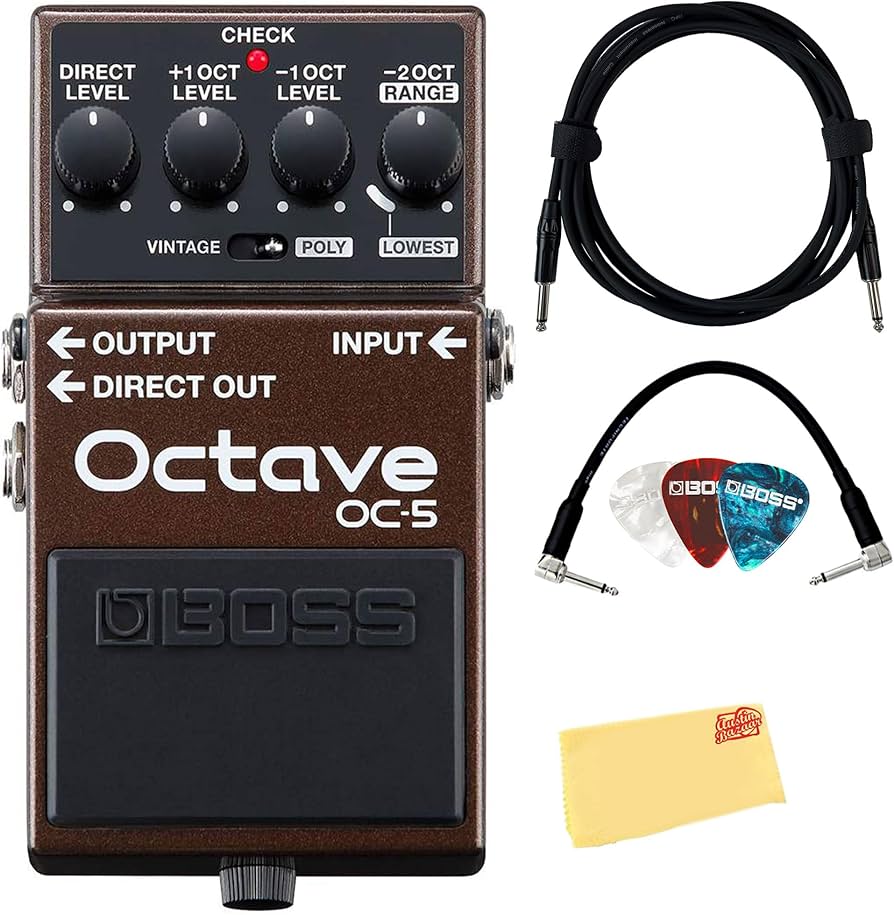 Amazon.com: Boss OC-5 Octave Pedal Bundle with Gearlux Instrument