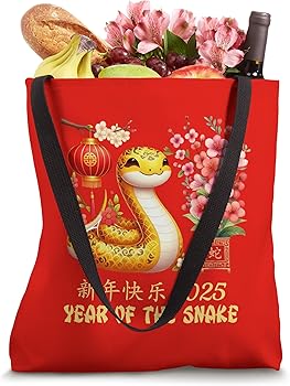 Amazon.com: Year of the Snake 2025 Lunar Chinese New Year Tote Bag