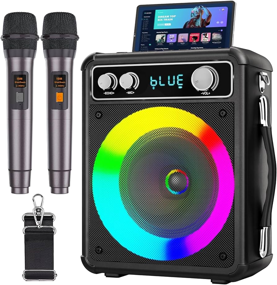 Amazon.co.jp: VOSOCO カラオケセット ワイヤレスマイク2本