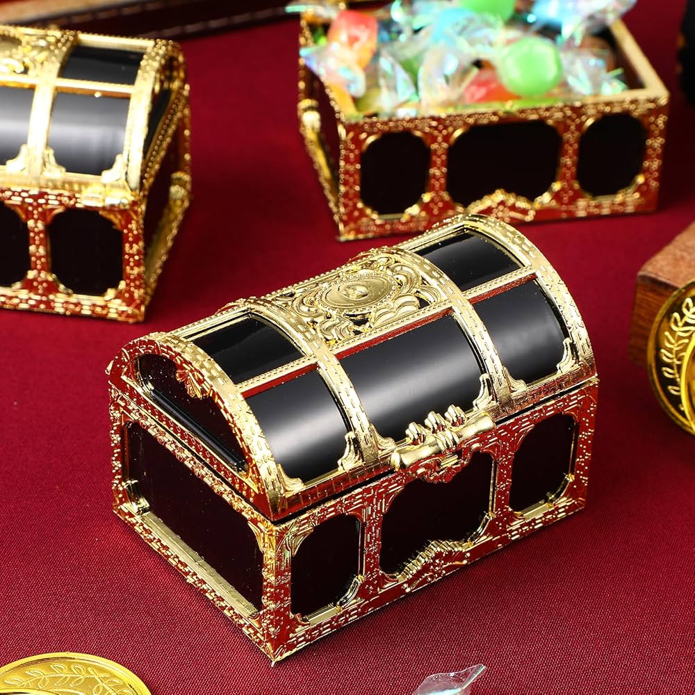 Amazon｜海賊宝箱 24個 小さい 宝箱 おもちゃ 小物入れ 収納