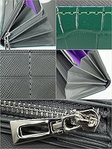 Amazon | グリーン クロコダイル長財布 財布 メンズ レディース 長財布