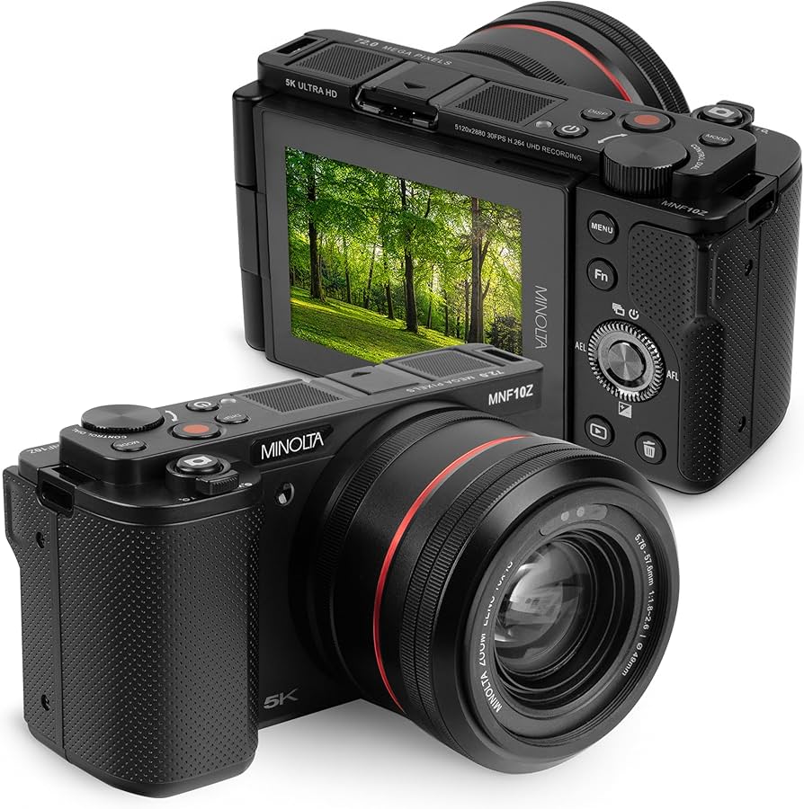 Amazon.com : Minolta 72MP Camera w/10x Optical Zoom, Black