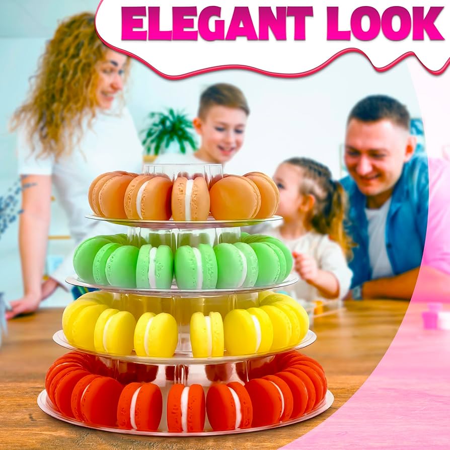 Amazon | ラウンドマカロンタワースタンド、6段カップケーキホルダー