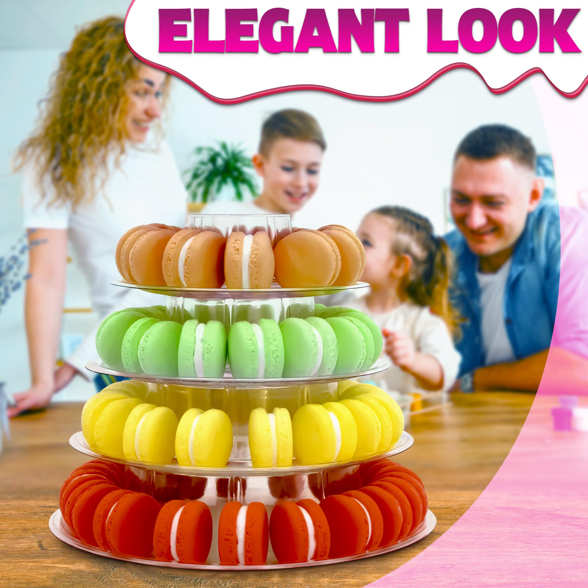 Amazon | ラウンドマカロンタワースタンド、6段カップケーキホルダー