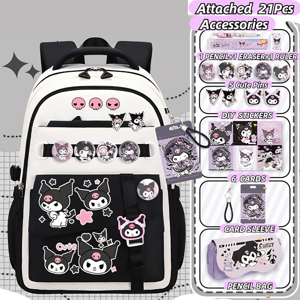 Amazon.com | Vivixilan Kawaii Backpack with 22Pcs Accessories