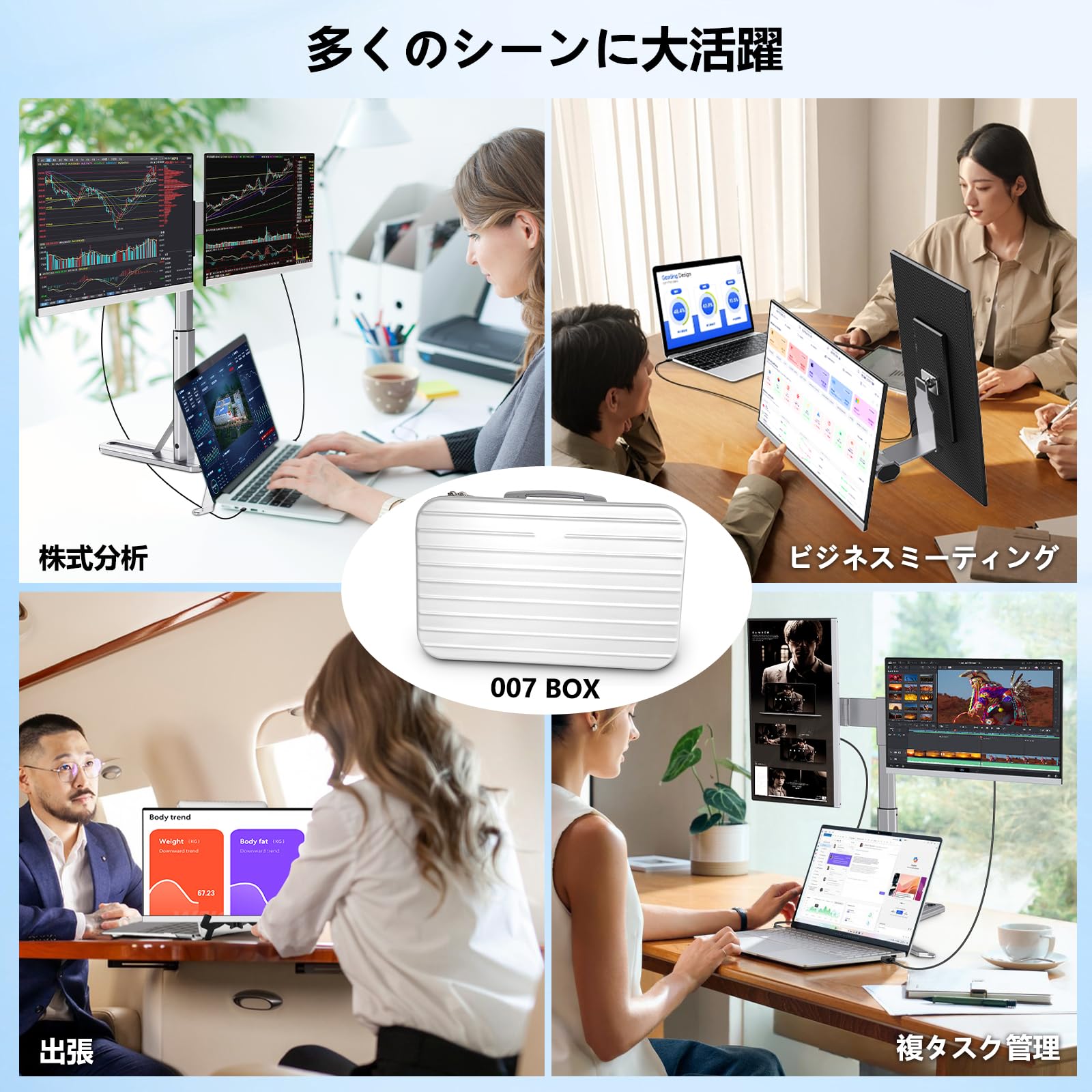 Amazon.co.jp: LivElect 15.6インチ デュアルモバイルモニター【360