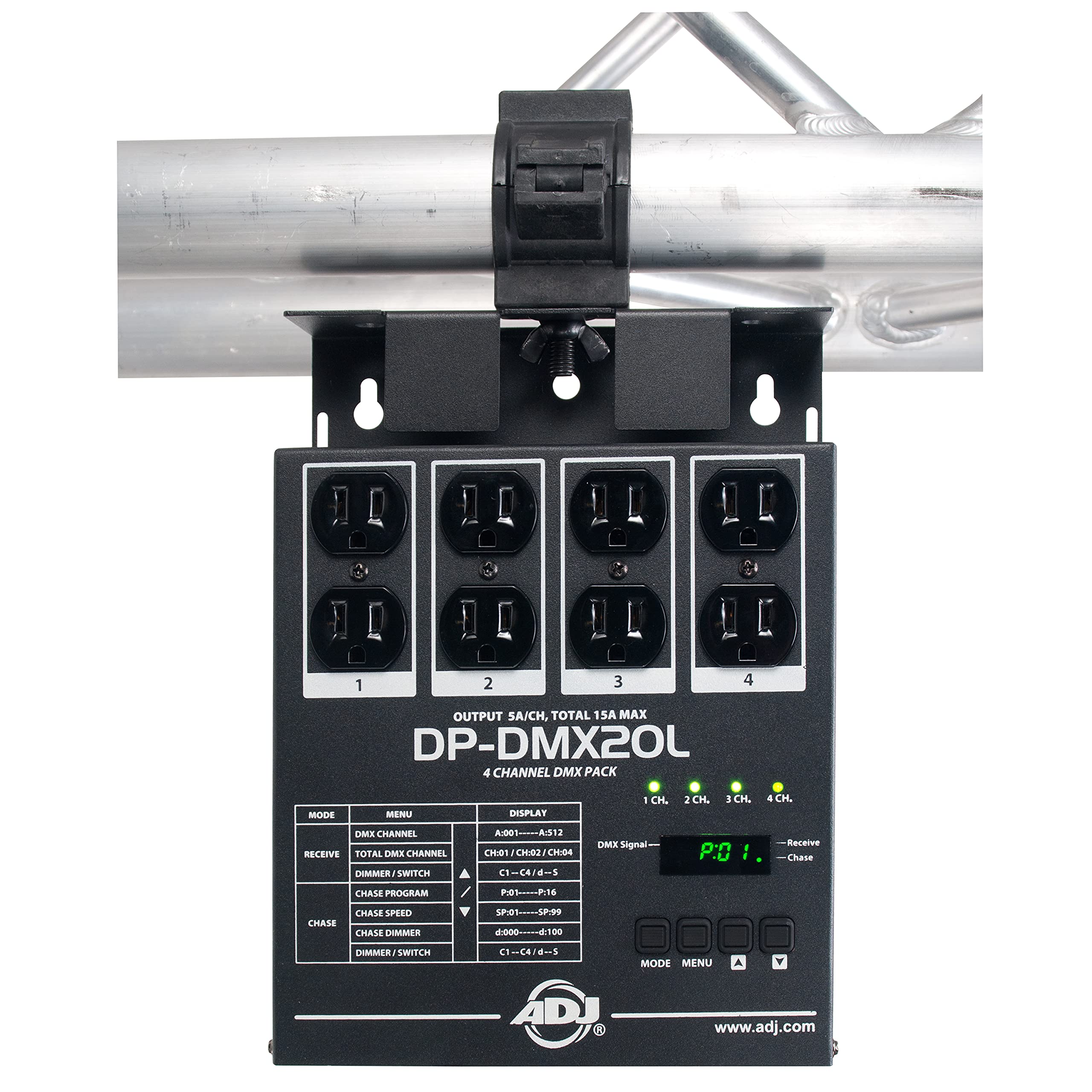Amazon | ADJ Products DP-DMX20L DMX DIMMER PACK, 4CHL, 20AMP by