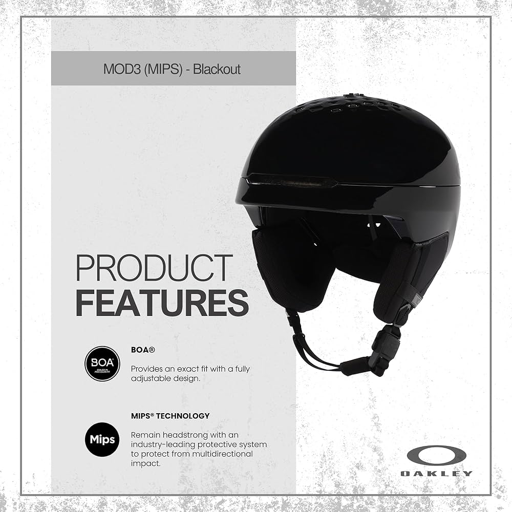 Amazon.com: Oakley MOD3 MIPS Blackout Small Snow Helmet for Men