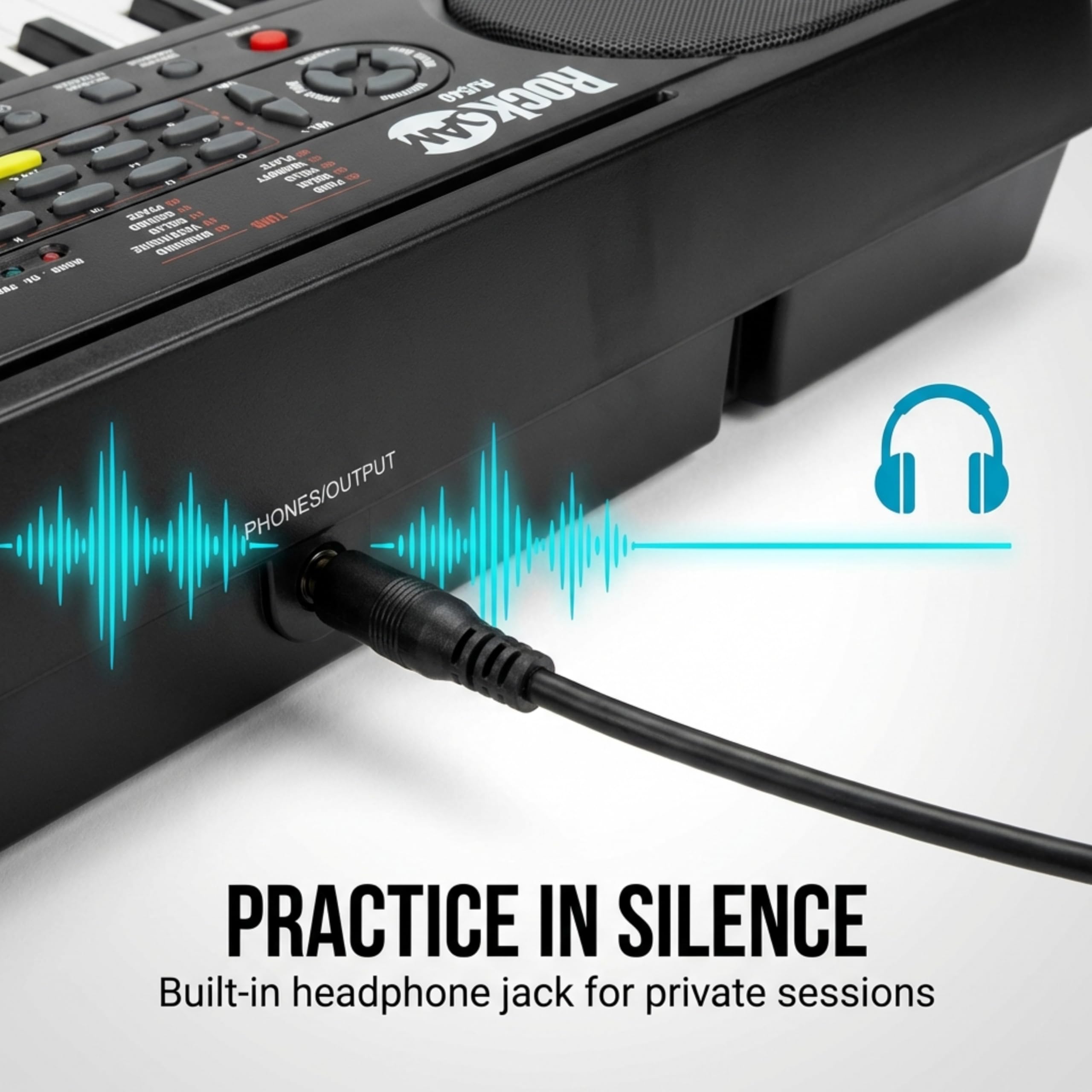 Amazon | RockJam 49鍵 電子キーボード RJ549 【電源アダプター、譜面