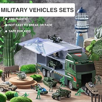Amazon.co.jp: NERVUP 65個 陸軍おもちゃトラック リトルアーミー