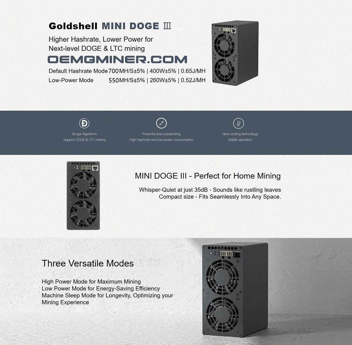 Amazon | Goldshell Mini Doge Ⅲ マイナー Doge Coin & LTC Mini Doge