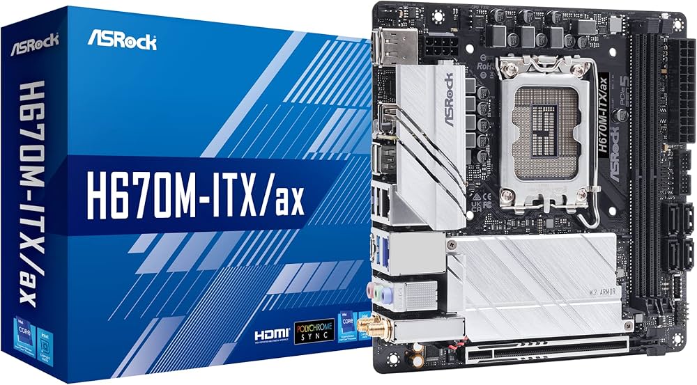 Amazon | ASRock マザーボード H670M-ITX/ax Intel H670 シリーズ 第12
