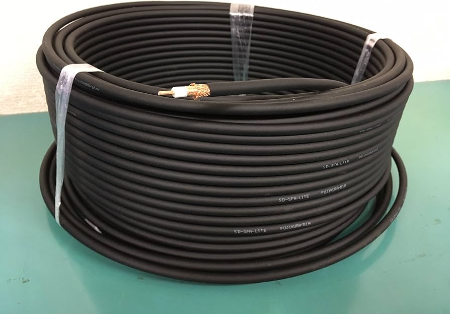 Amazon | 同軸ケーブル 5DSFA(5D-SFA)-LITE 3m フジクラ 50Ω 無線用