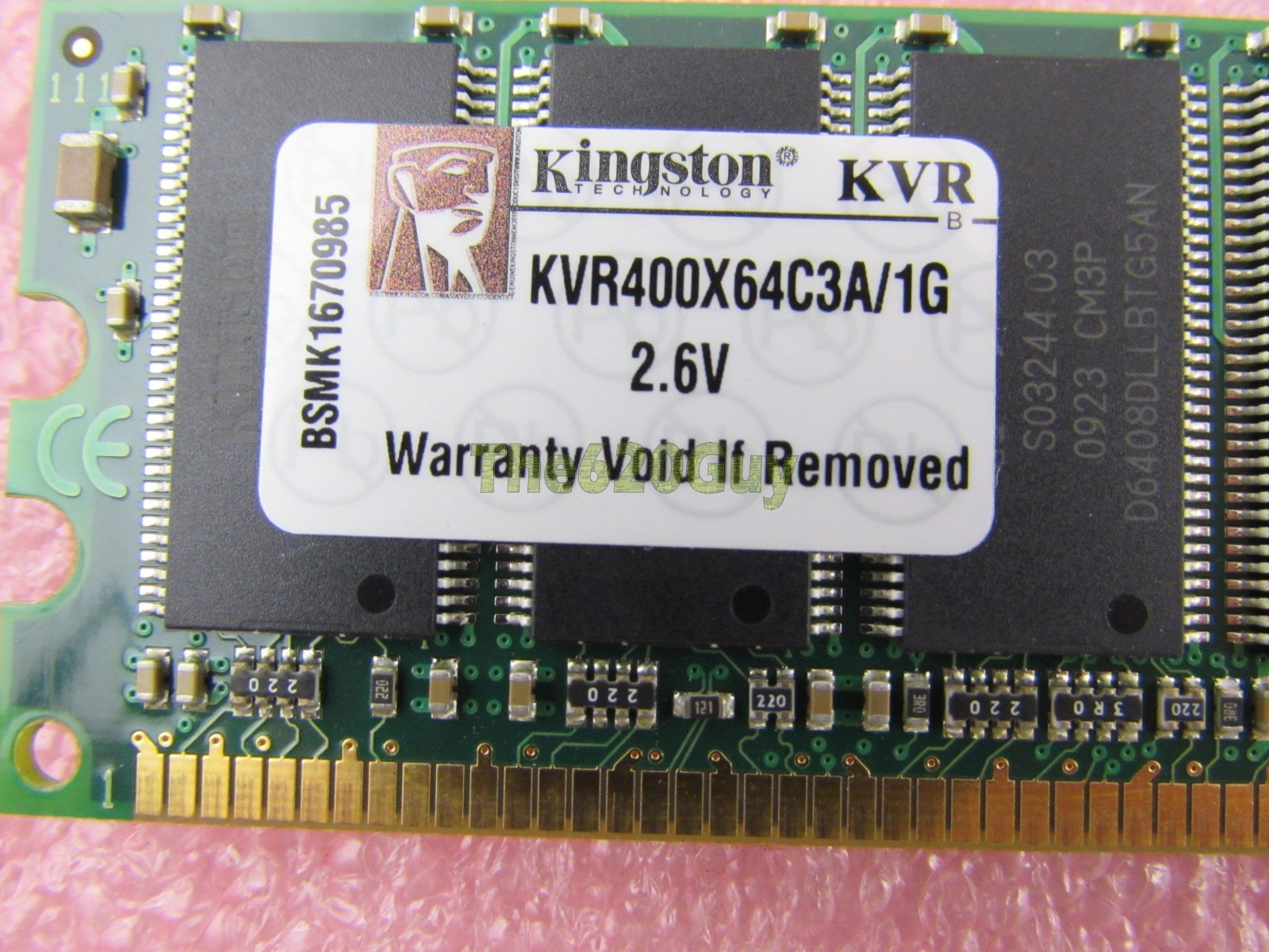 Kingston ValueRAM 1 GB 400MHz PC3200 DDR DIMM Desktop Memory