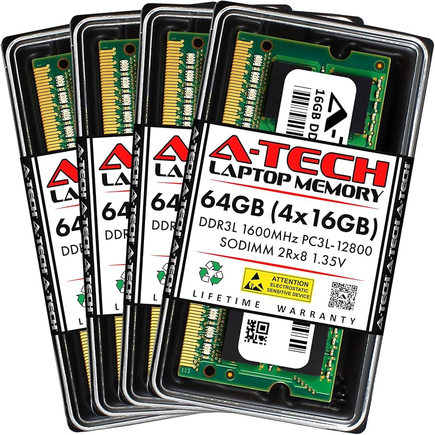 Amazon.co.jp: A-Tech 64GB (4x16GB) DDR3L 1600 MHz SODIMM PC3L