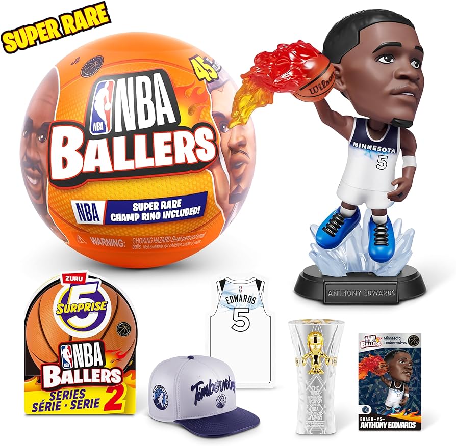 Amazon.com: 5 Surprise NBA Ballers Series 2 by ZURU, Licensed NBA