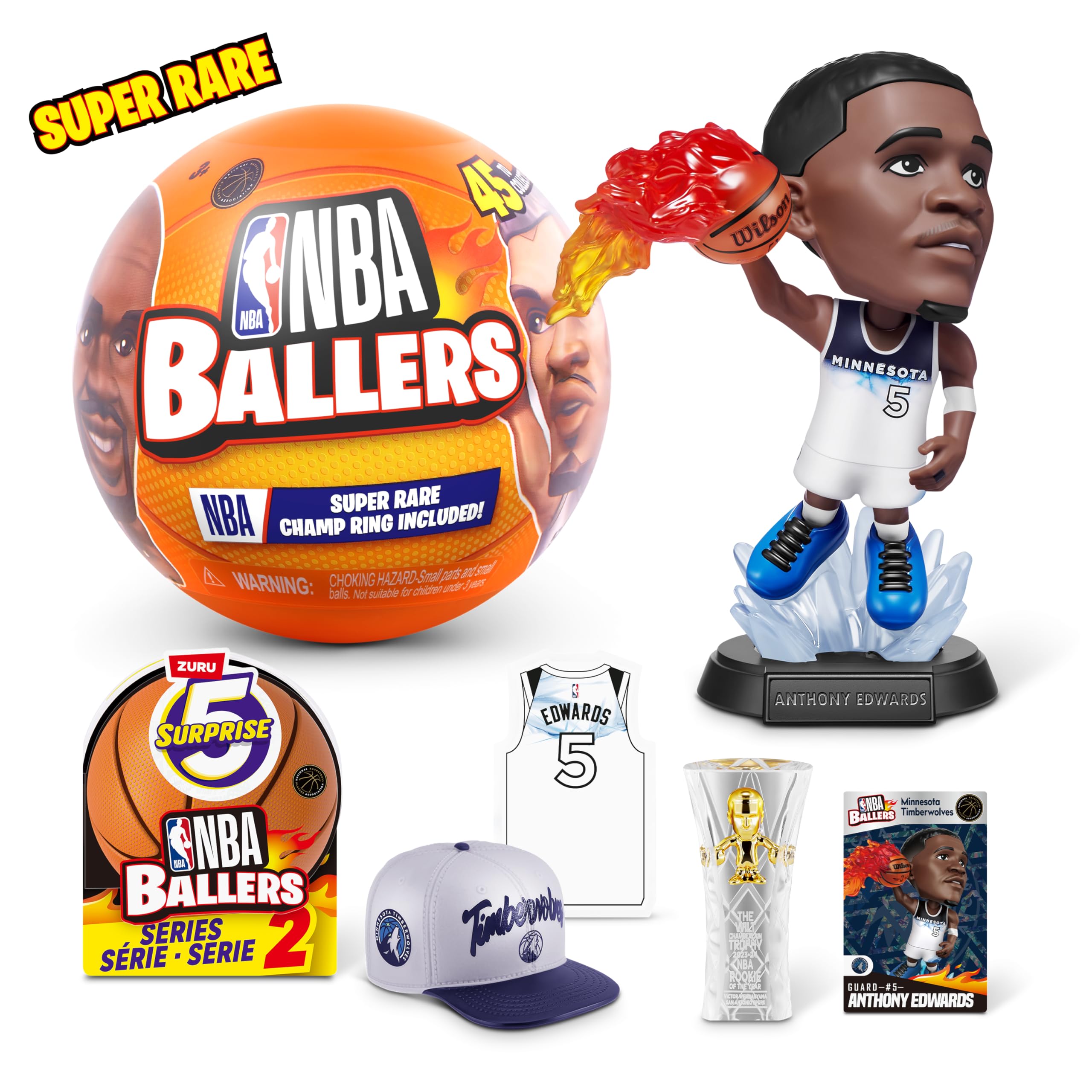Amazon.com: 5 Surprise NBA Ballers Series 2 by ZURU, Licensed NBA