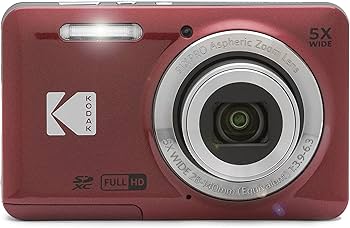 Amazon | Kodak PIXPRO FZ55 デジタルカメラ(レッド) + 32GB メモリー